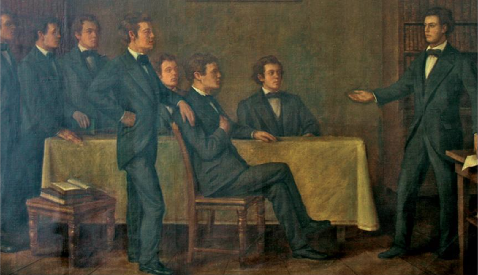 drawing of SAE founders