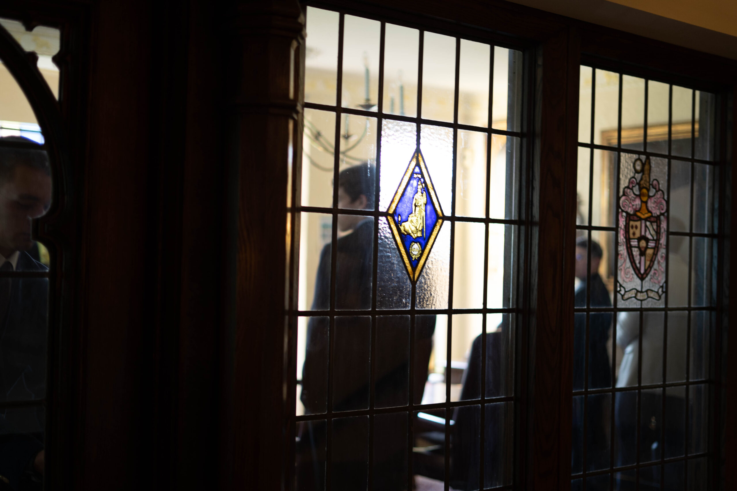 looking in through stained glass the levere memorial temple
